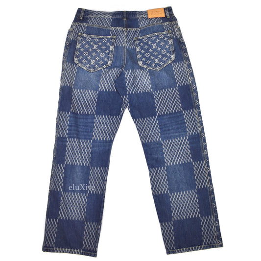 Louis Vuitton x Nigo - Giant Damier Waves Monogram Denim Jeans