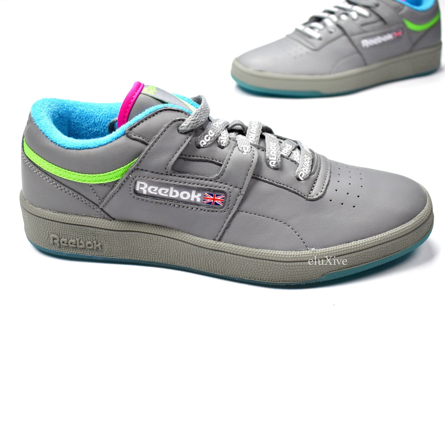 Palace x Reebok - Gray Club Workout Sneakers
