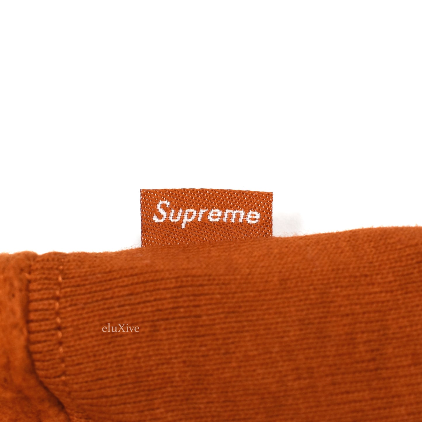 Supreme - Rust Reverse Fleece Logo Hoodie