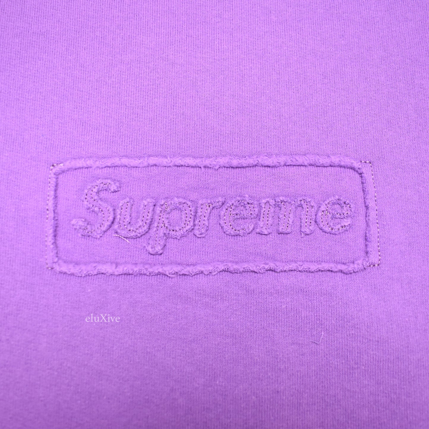 Supreme - Purple Cutout Box Logo Sweatshirt
