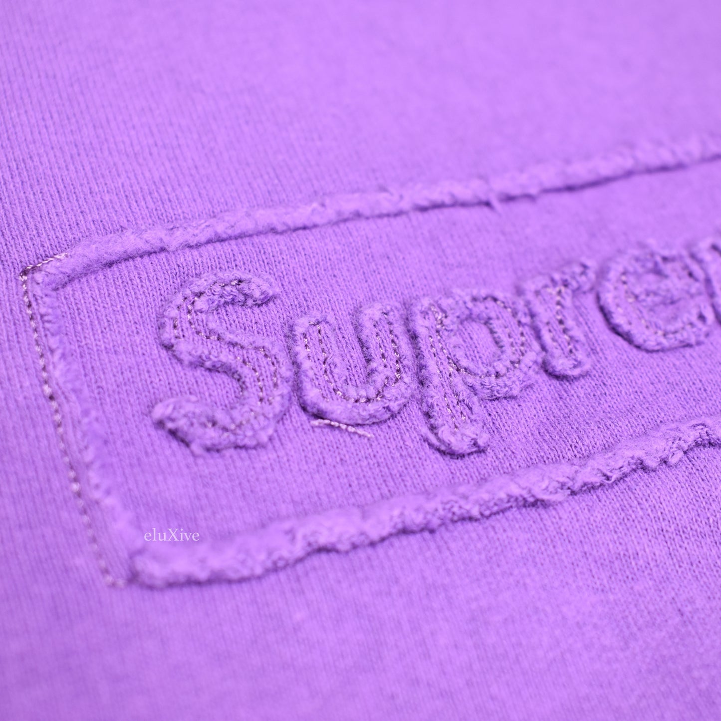 Supreme - Purple Cutout Box Logo Sweatshirt