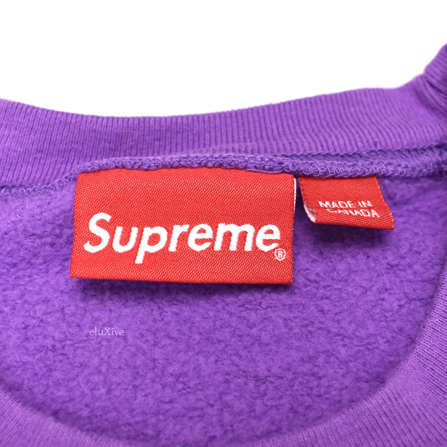 Supreme - Purple Cutout Box Logo Sweatshirt