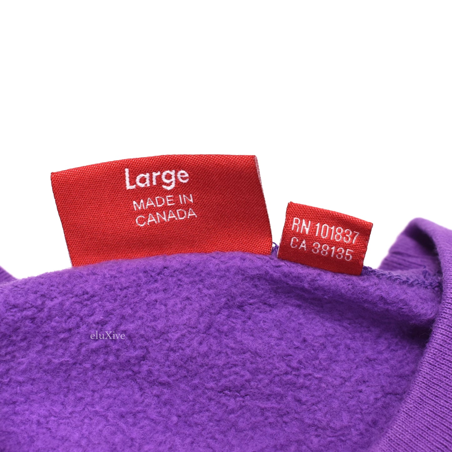 Supreme - Purple Cutout Box Logo Sweatshirt