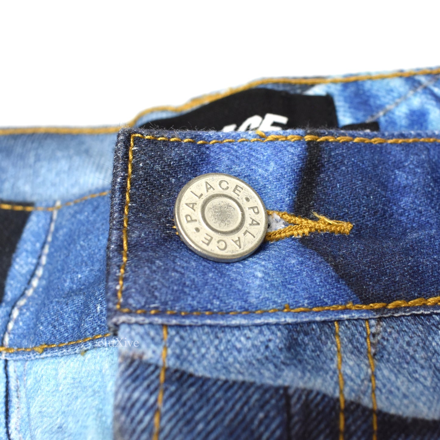 Palace - Double Denim Allover Print Jeans