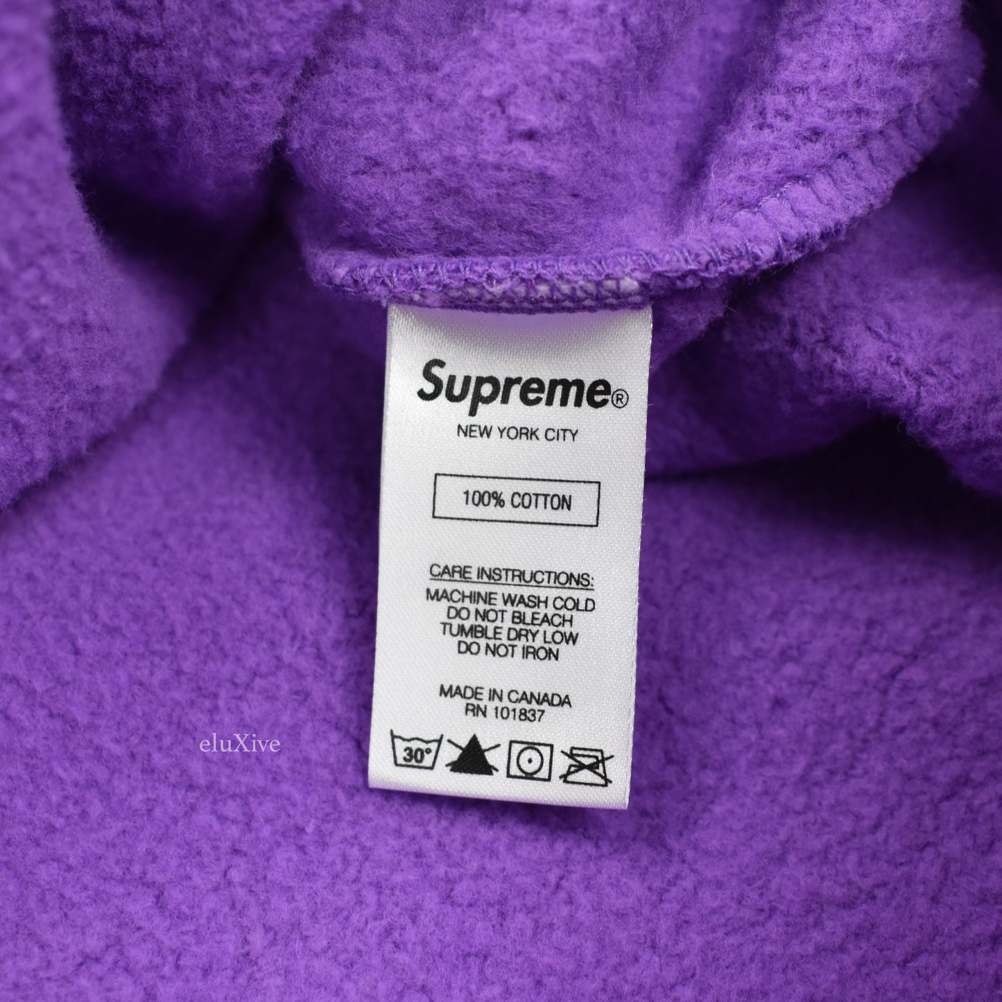 Supreme - Purple Cutout Box Logo Sweatshirt