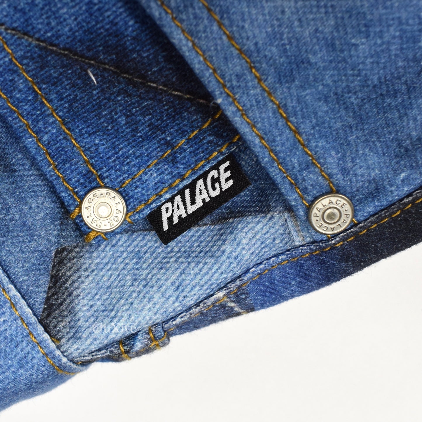Palace - Double Denim Allover Print Jeans