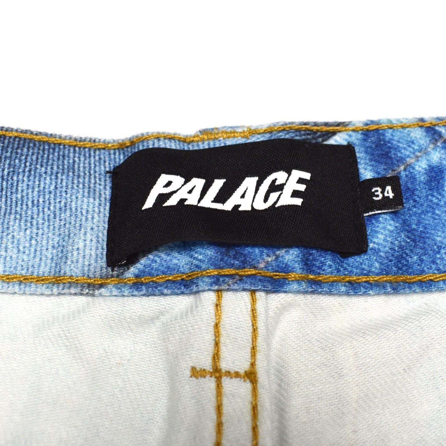 Palace - Double Denim Allover Print Jeans