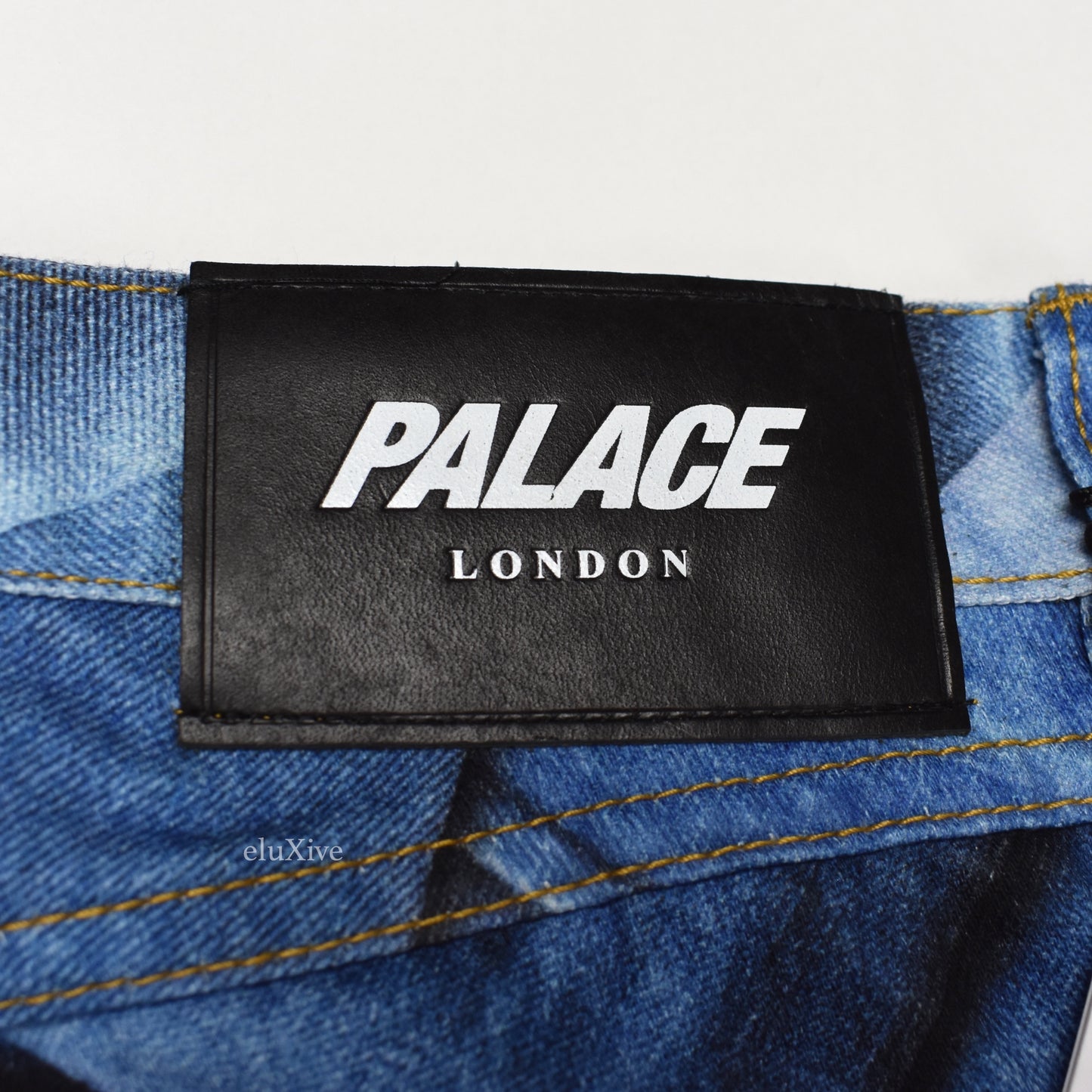 Palace - Double Denim Allover Print Jeans