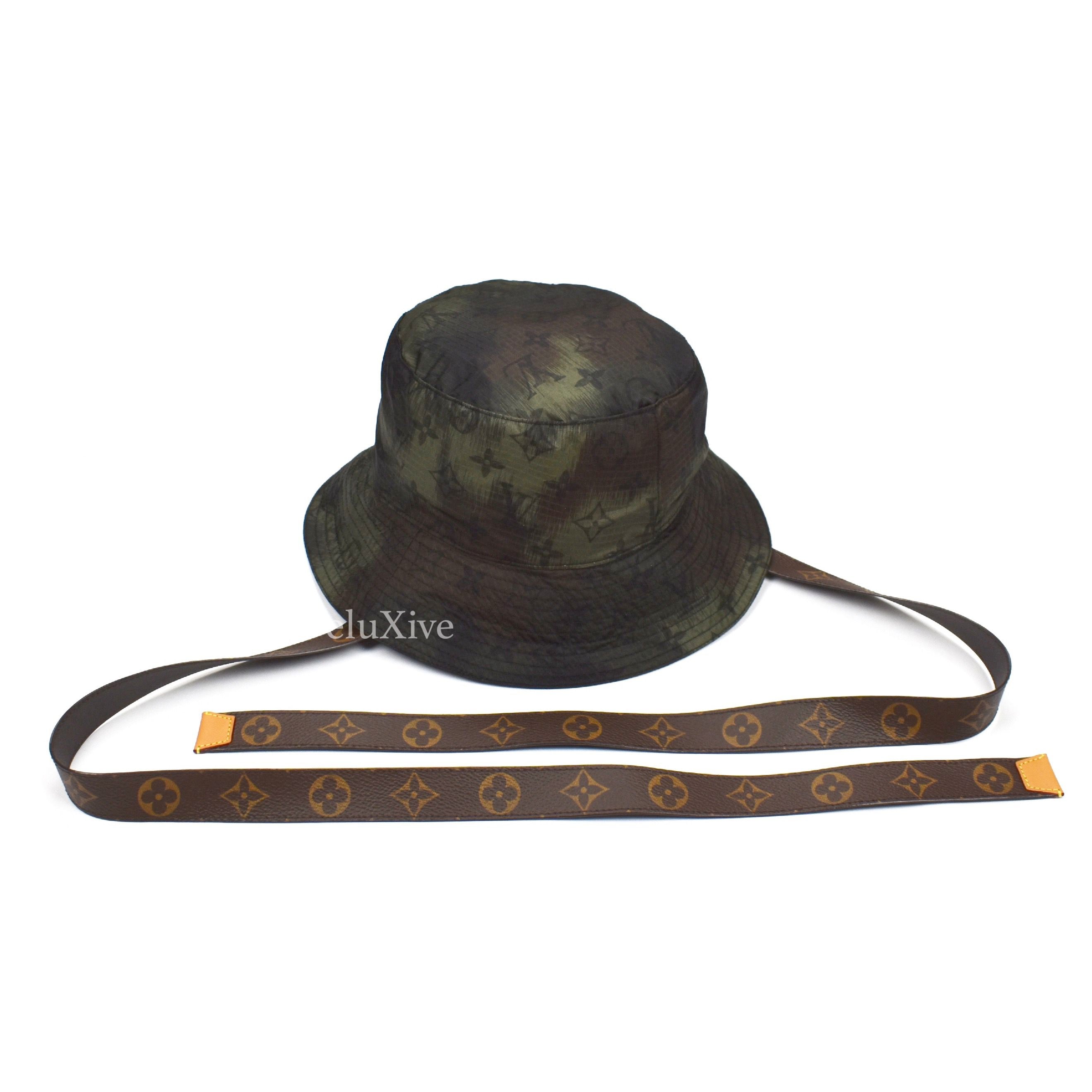 louis vuitton bucket hat with straps