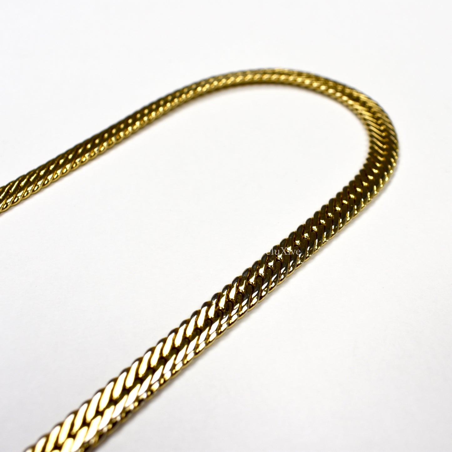 Givenchy - 25" Gold Herringbone Chain Necklace