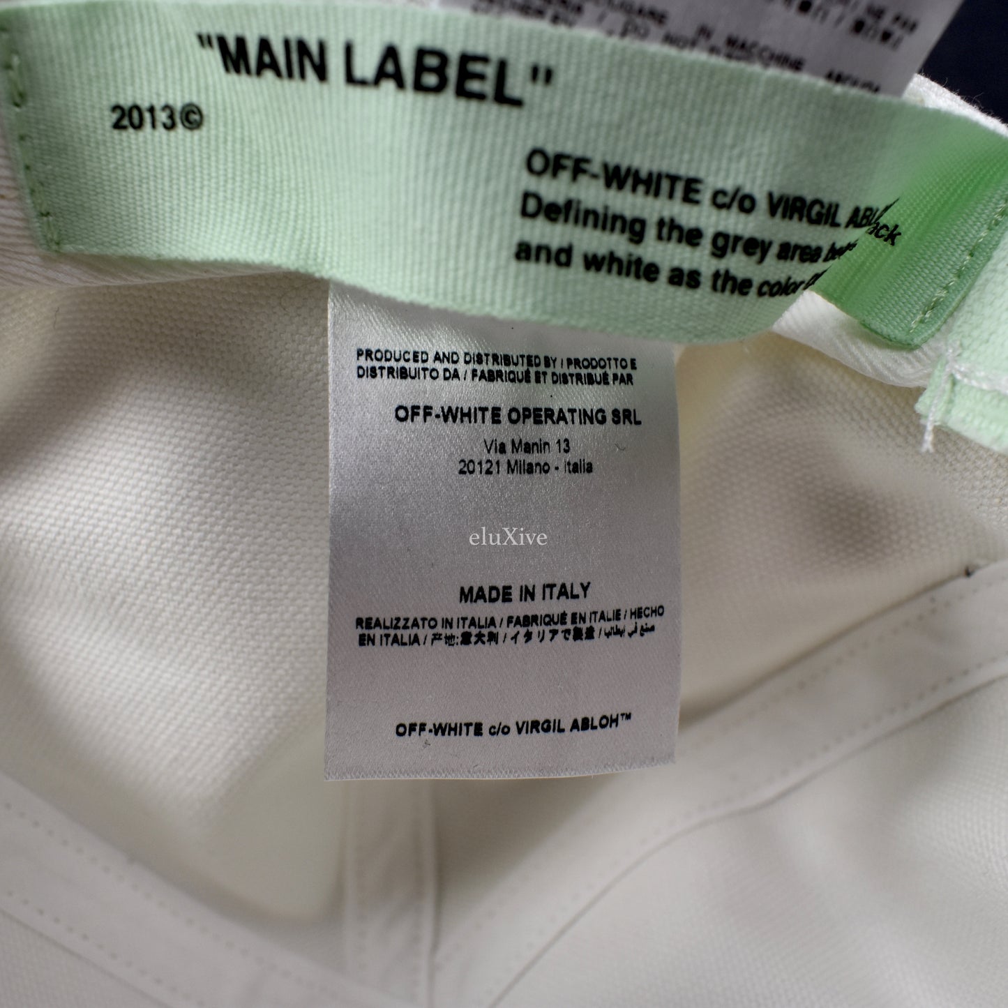 Off-White - EMPTY GALLERY Velvet Logo Hat