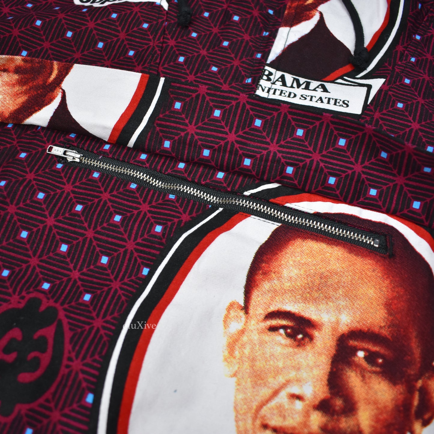 Supreme - Maroon Obama Print Anorak