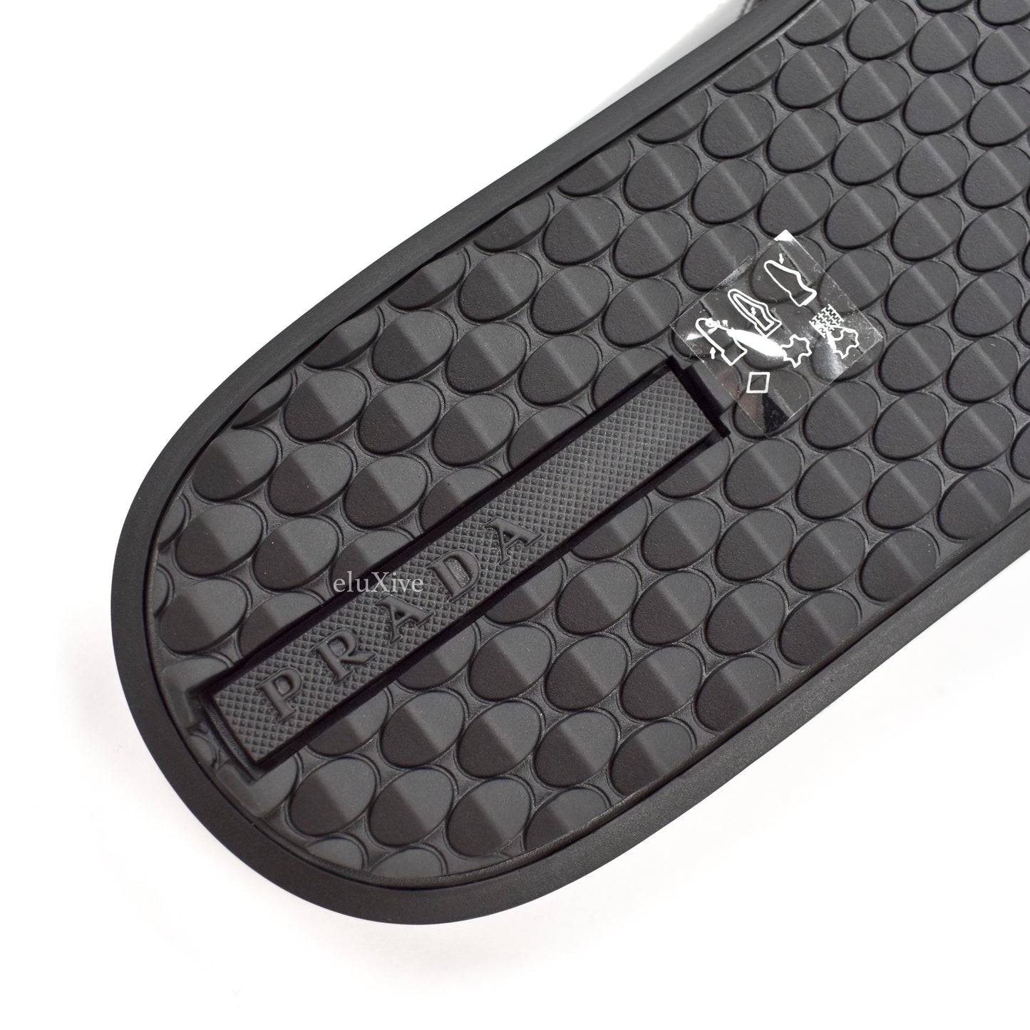 Prada - Black Leather Web Strap Sandals