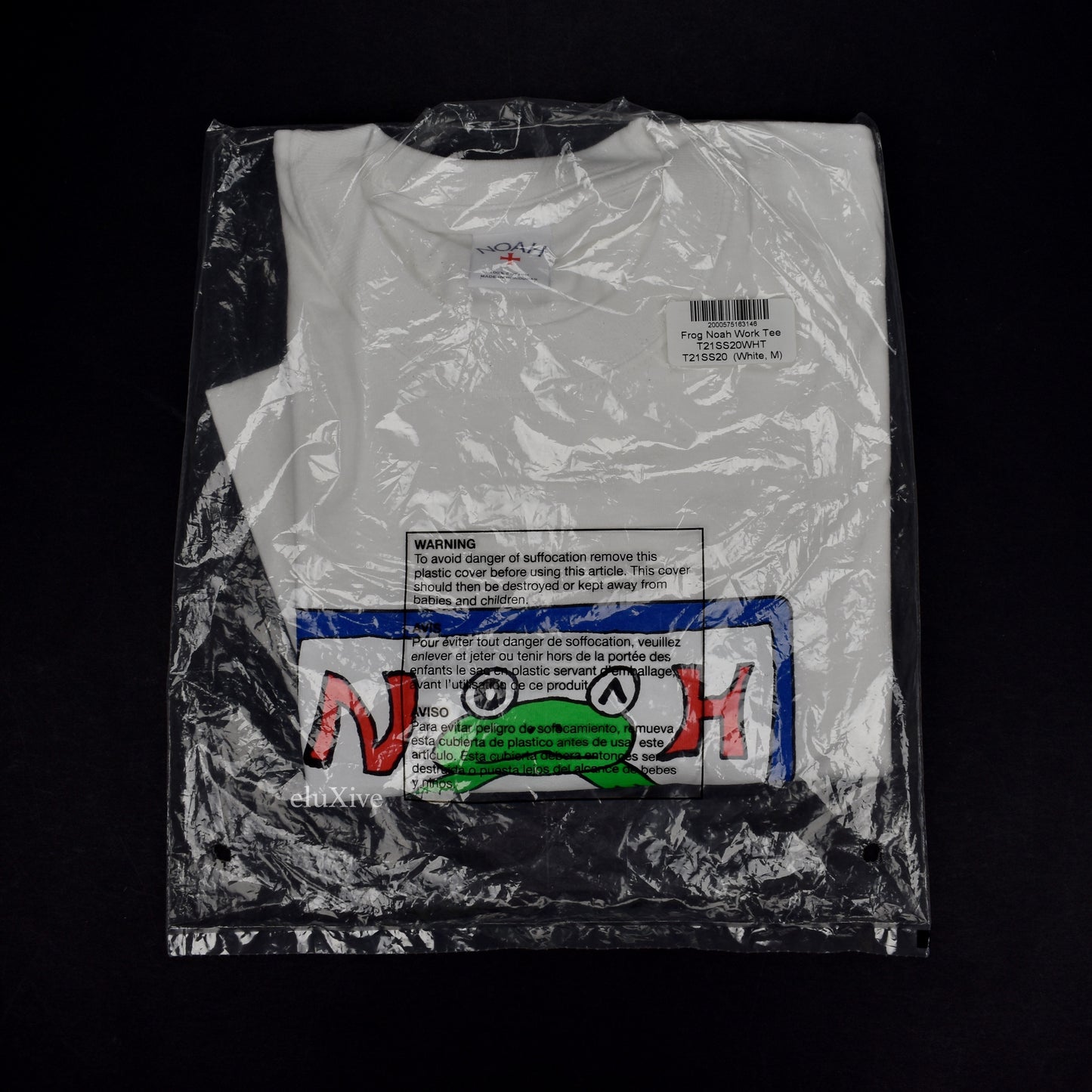 Noah x Frog Skateboards - Logo Print Work T-Shirt (White)
