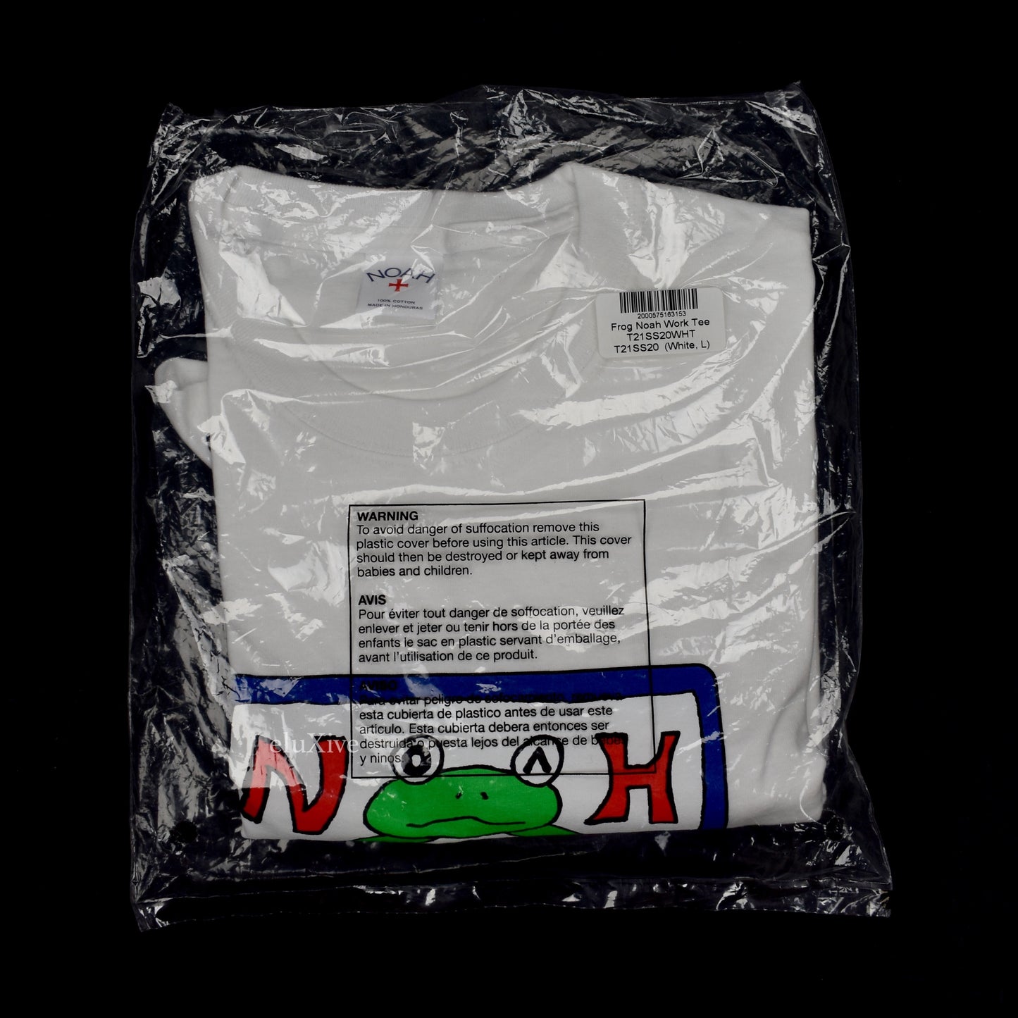Noah x Frog Skateboards - Logo Print Work T-Shirt (White)