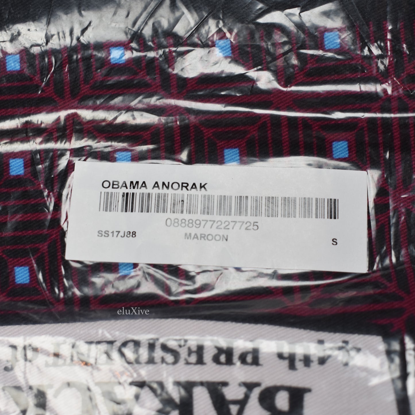 Supreme - Maroon Obama Print Anorak