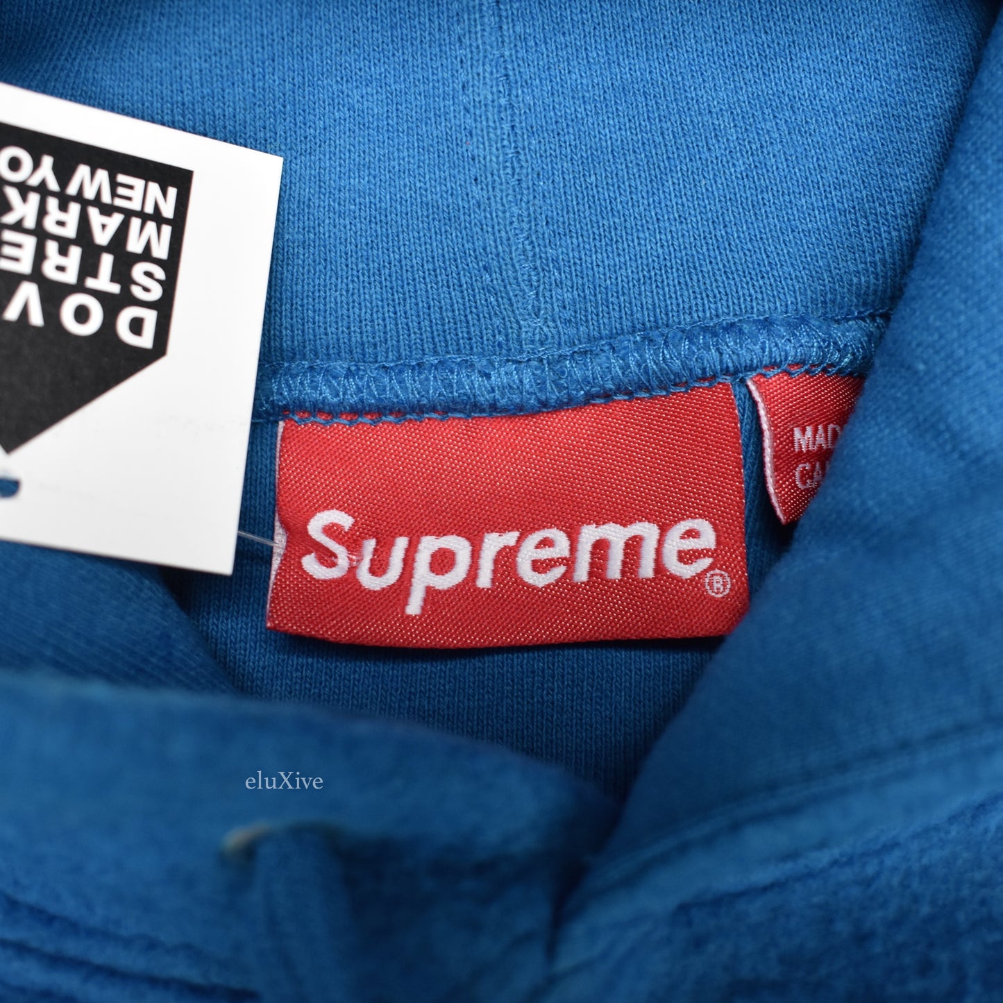 Supreme - Aqua Reverse Fleece Logo Hoodie