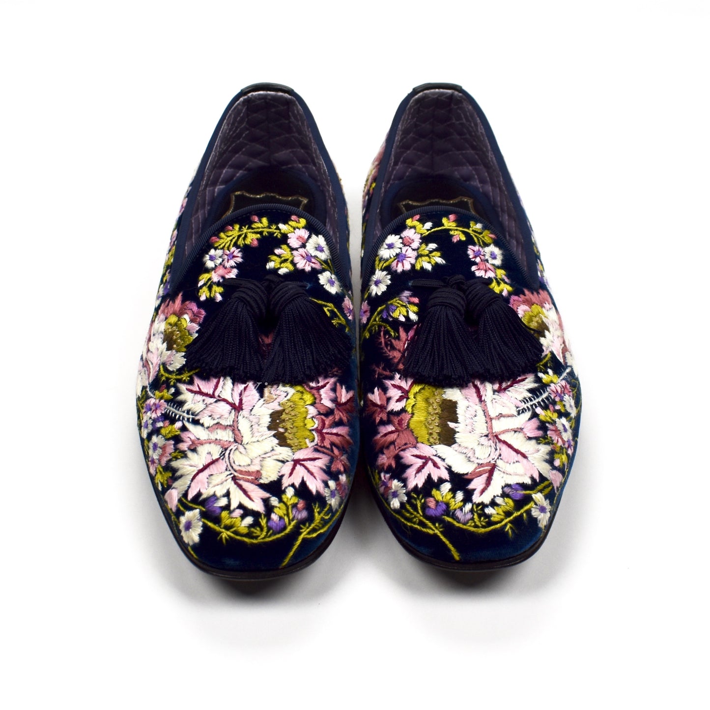 Tom Ford - Hand Embroidered Floral Velvet Loafers