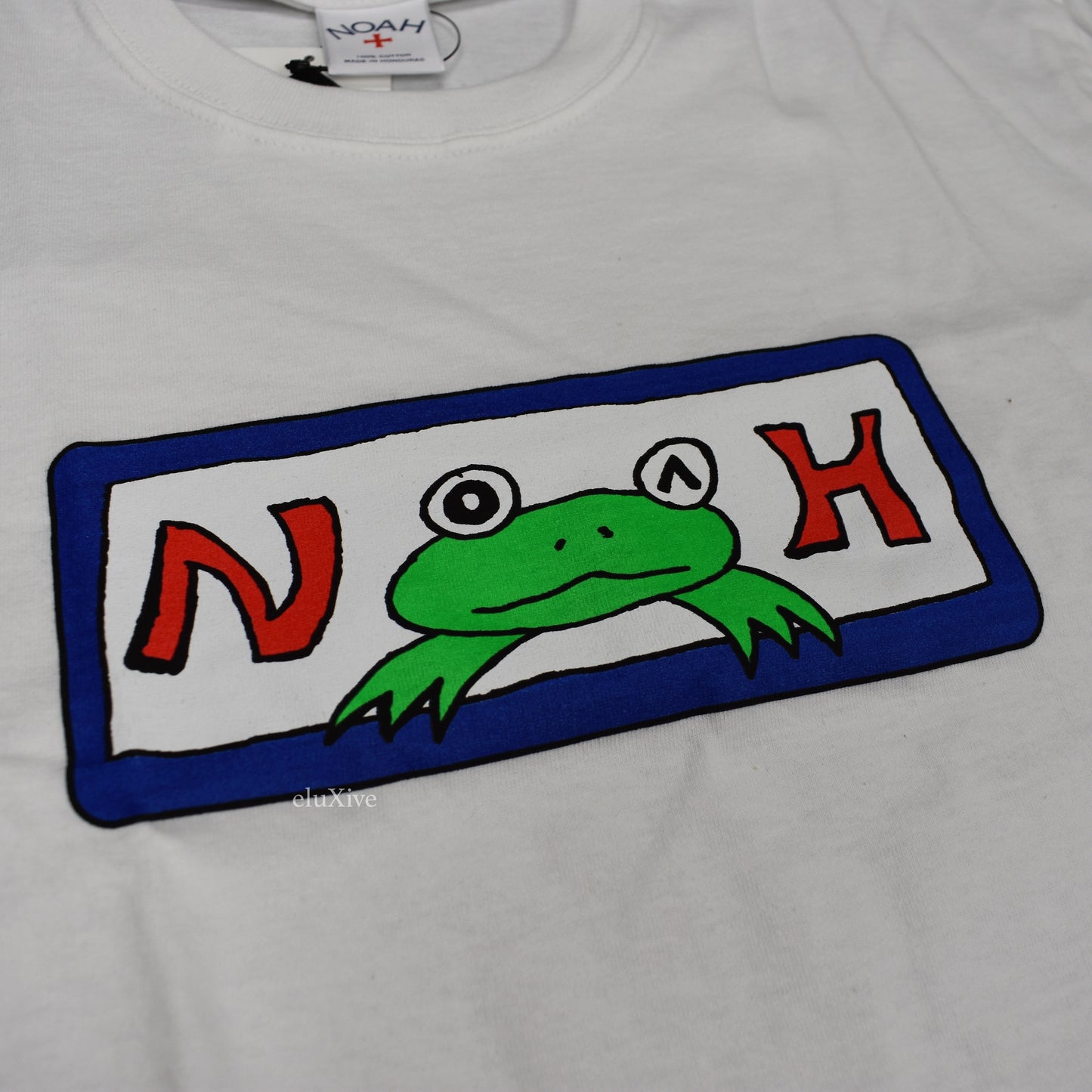 Noah x Frog Skateboards - Logo Print Work T-Shirt (White)