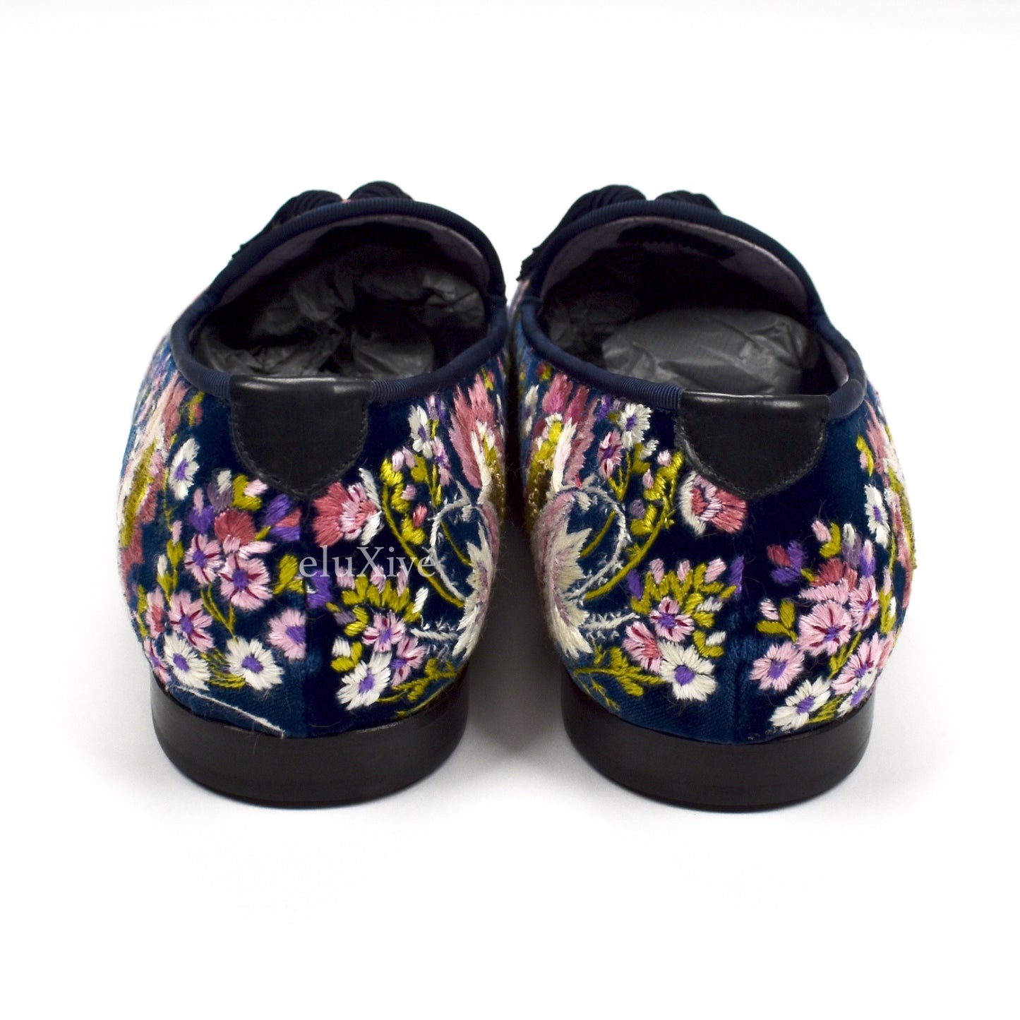 Tom Ford - Hand Embroidered Floral Velvet Loafers