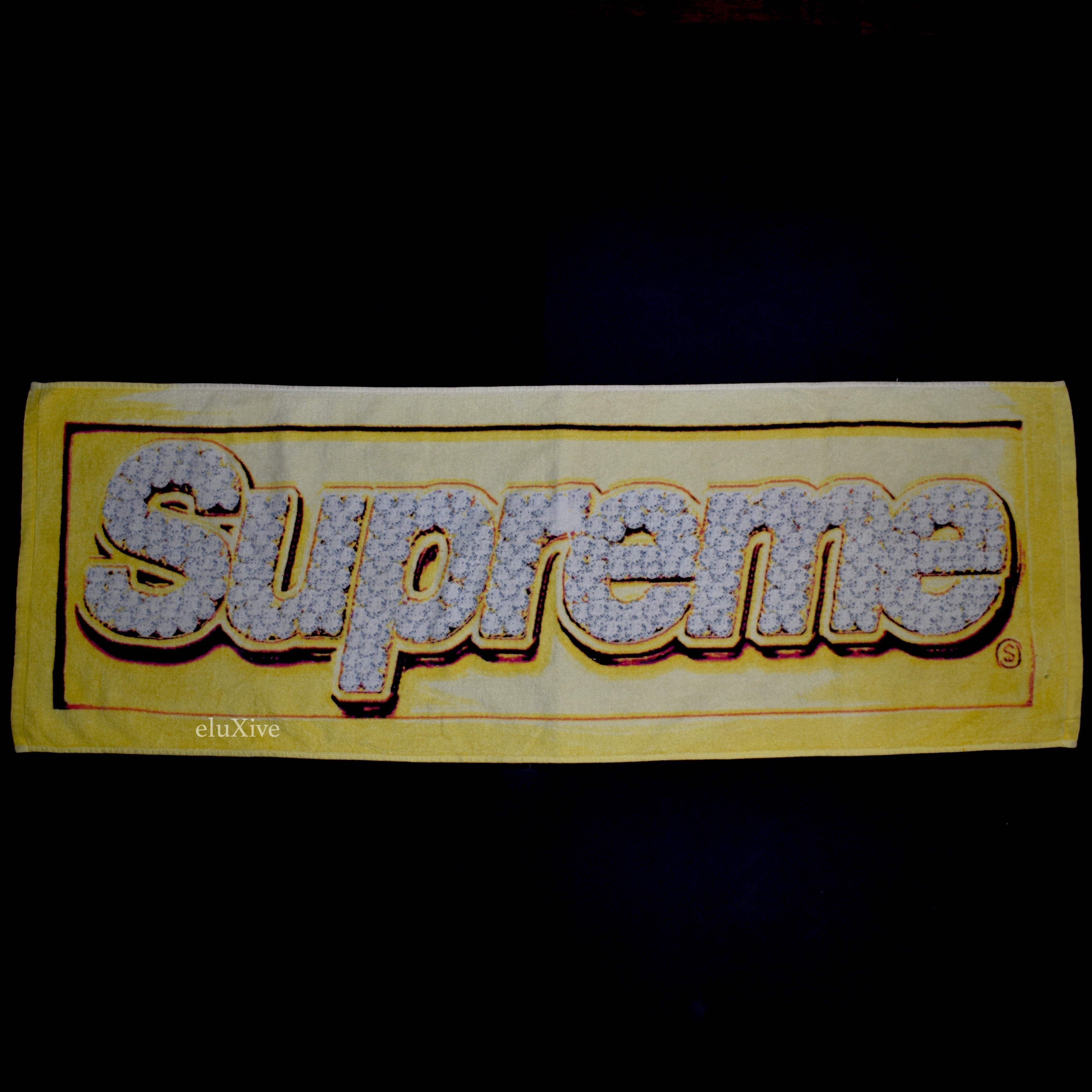 Supreme - Bling Box Logo Terry Knit Rectangular Hand Towel – eluXive