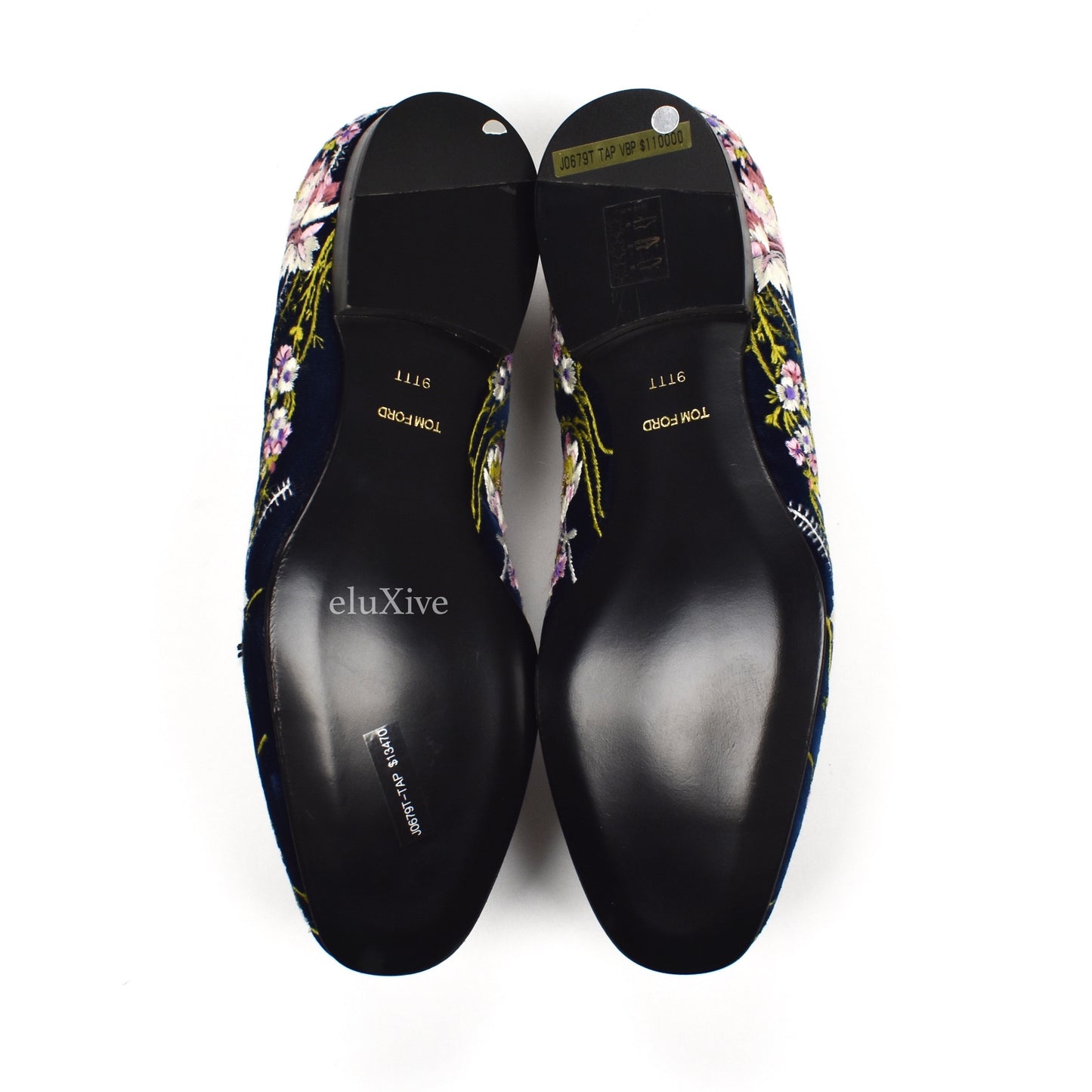 Tom Ford - Hand Embroidered Floral Velvet Loafers