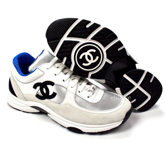 Chanel - Classic Monogram Logo Trainer (White/Blue)