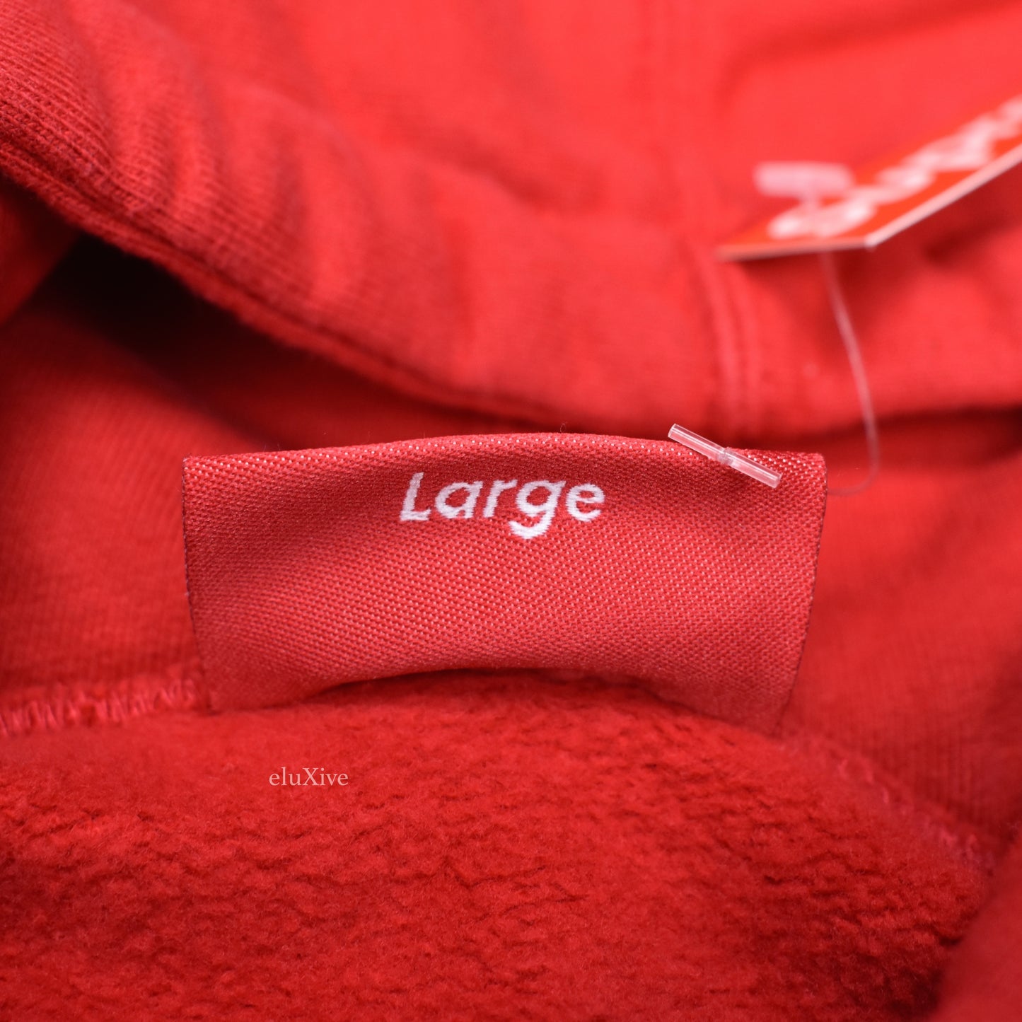 Supreme - Red Piping Script Logo Hoodie