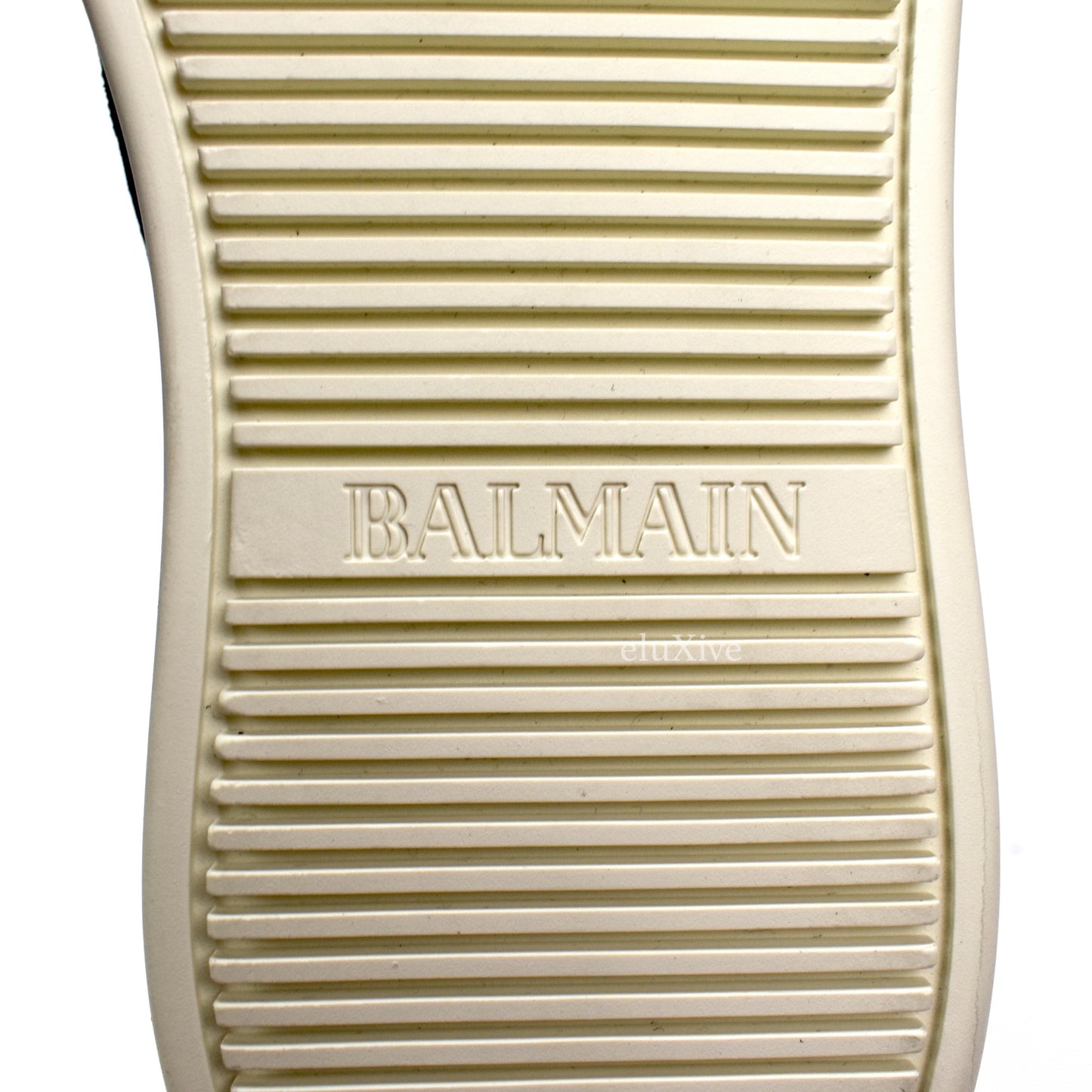 Balmain - FW13 Black Basket Woven Suede Sneakers