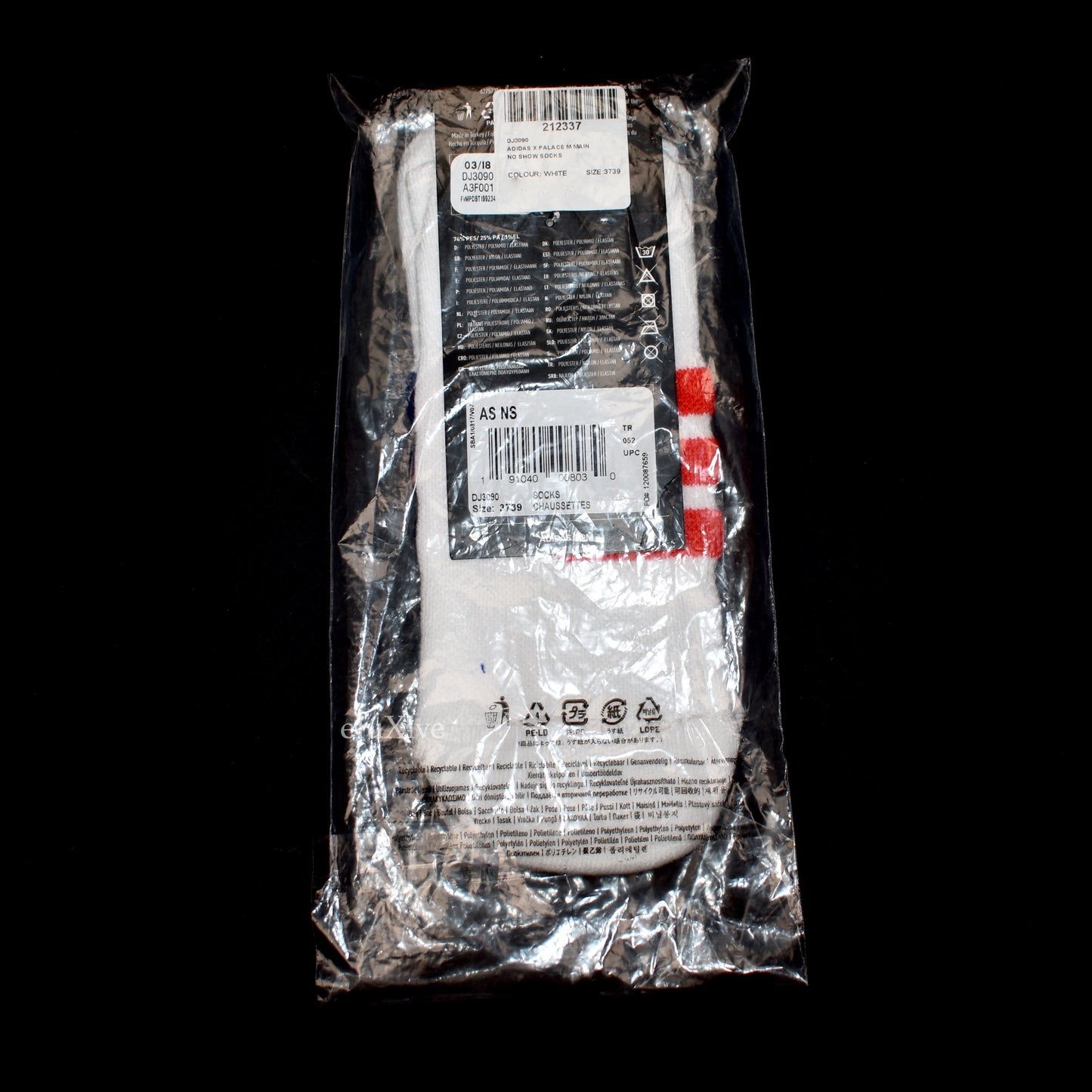 Palace x Adidas - White No Show Tennis Socks