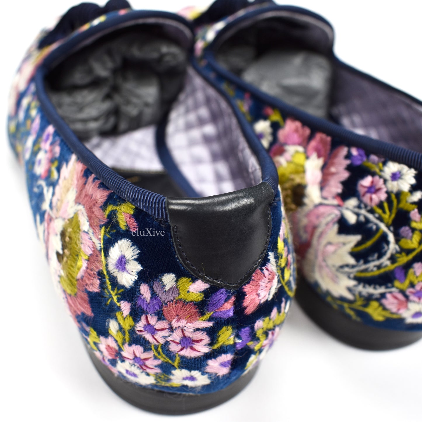 Tom Ford - Hand Embroidered Floral Velvet Loafers