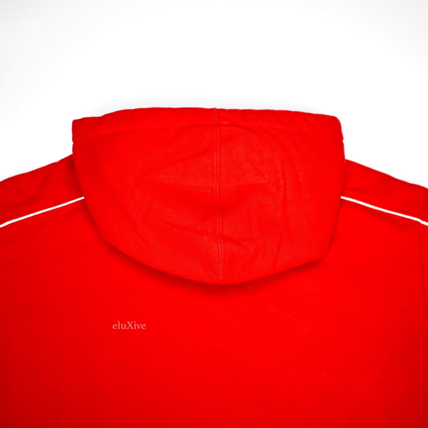 Supreme - Red Piping Script Logo Hoodie