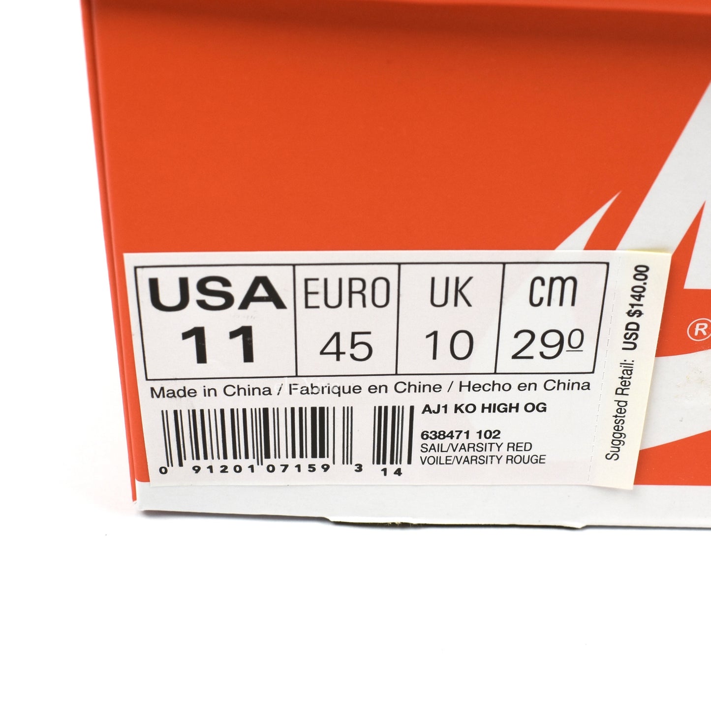 Nike - Air Jordan 1 KO High OG (Sail)