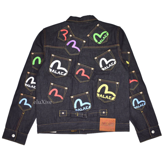 Palace x Evisu - Logo Pocket Denim Trucker Jacket