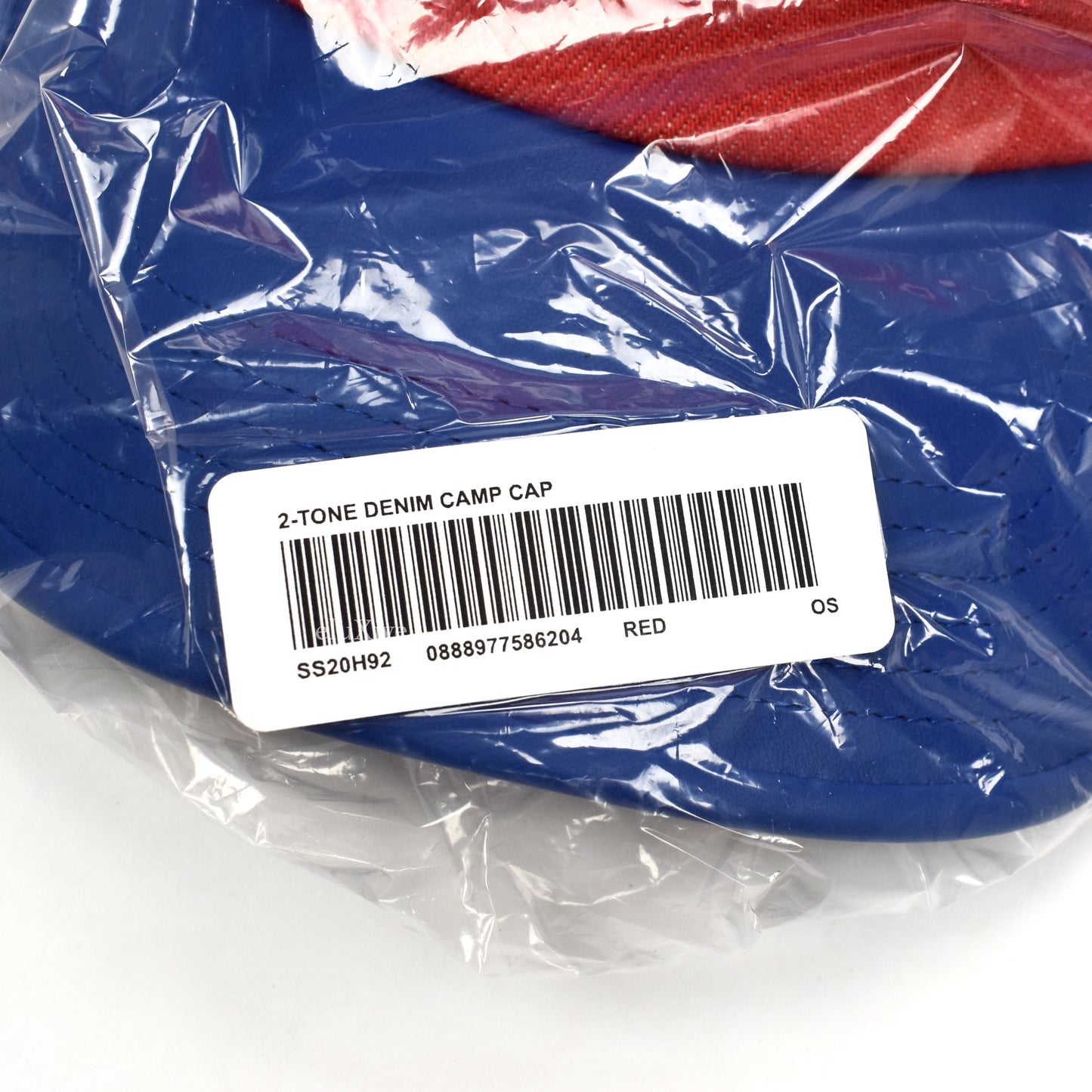 Supreme - 2-Tone Leather Brim Box Logo Hat (Red/Blue)