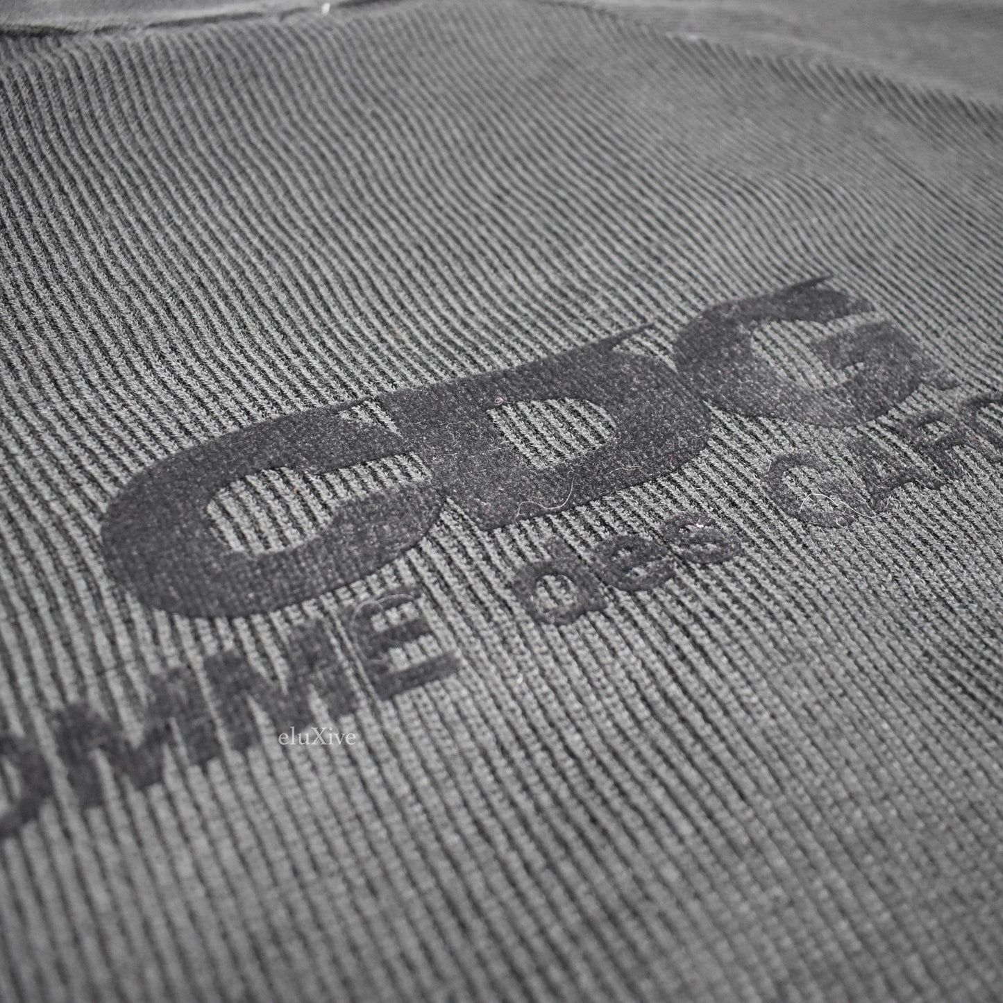 Comme Des Garcons - Black Velvet Logo Cardigan