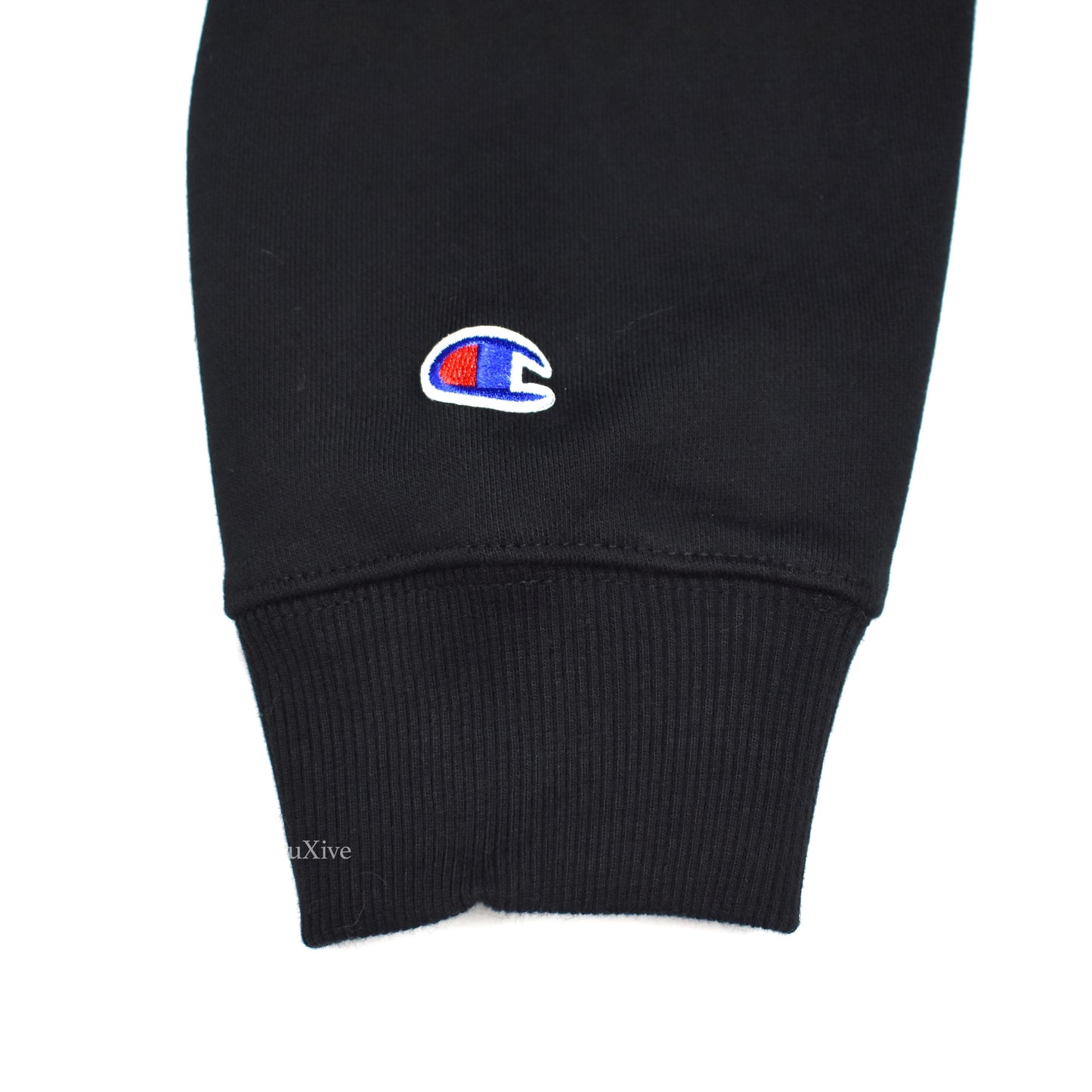 Supreme x Champion - Black 'Stay in School' Logo Sweatshirt