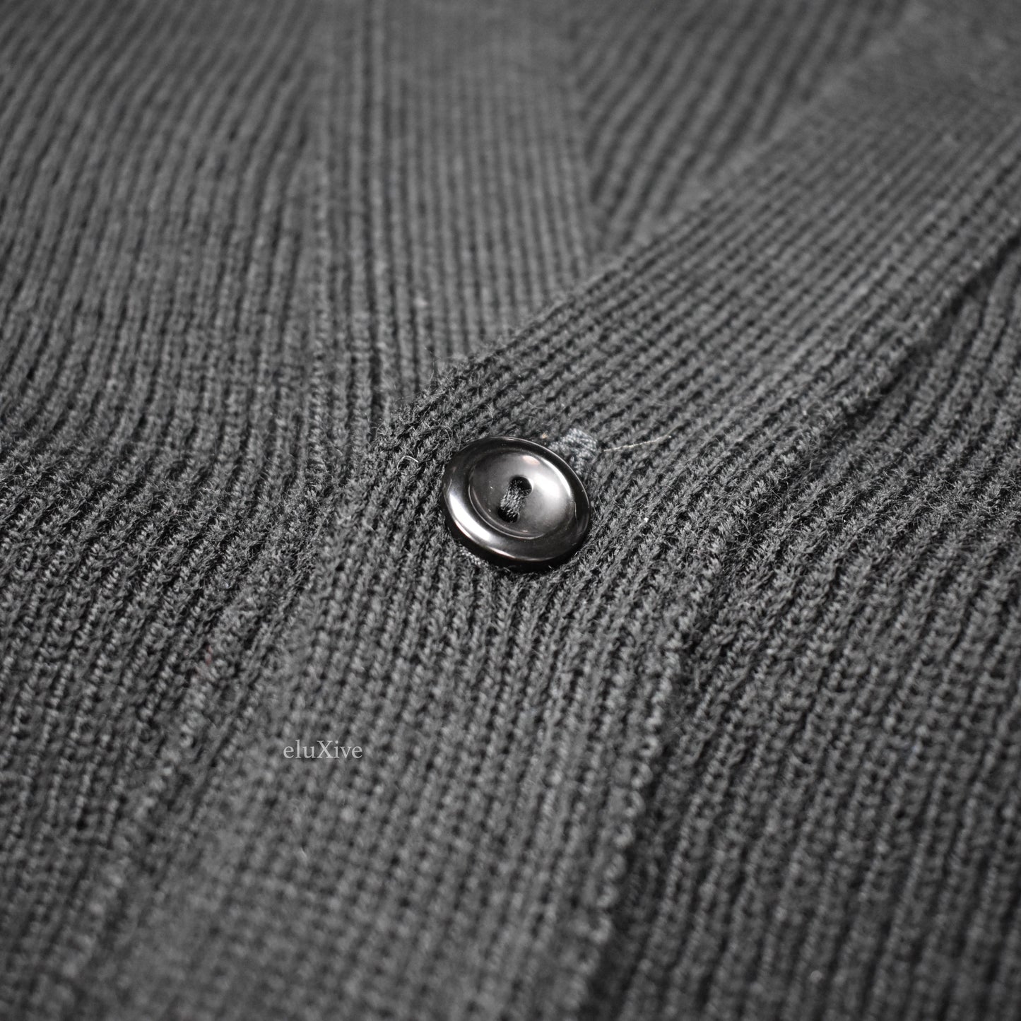 Comme Des Garcons - Black Velvet Logo Cardigan