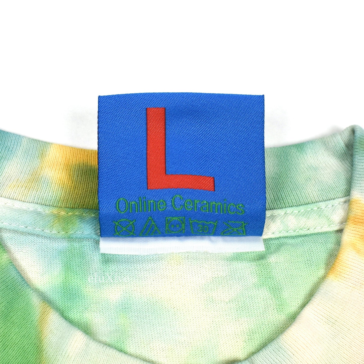 Online Ceramics - Find Heaven Everywhere Tie-Dye T-Shirt (Green/Yellow)