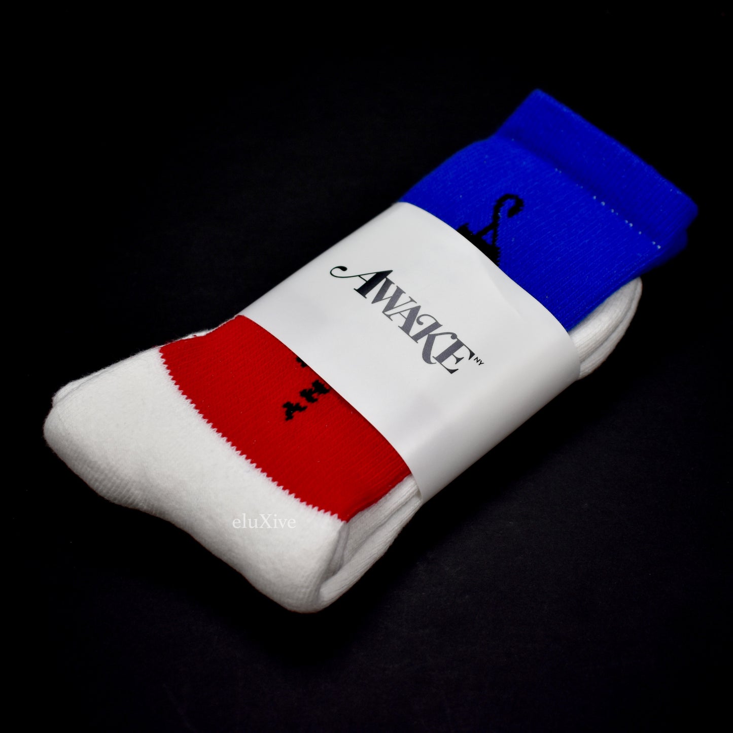 Awake NY - Red / White / Blue Stripe Logo Socks