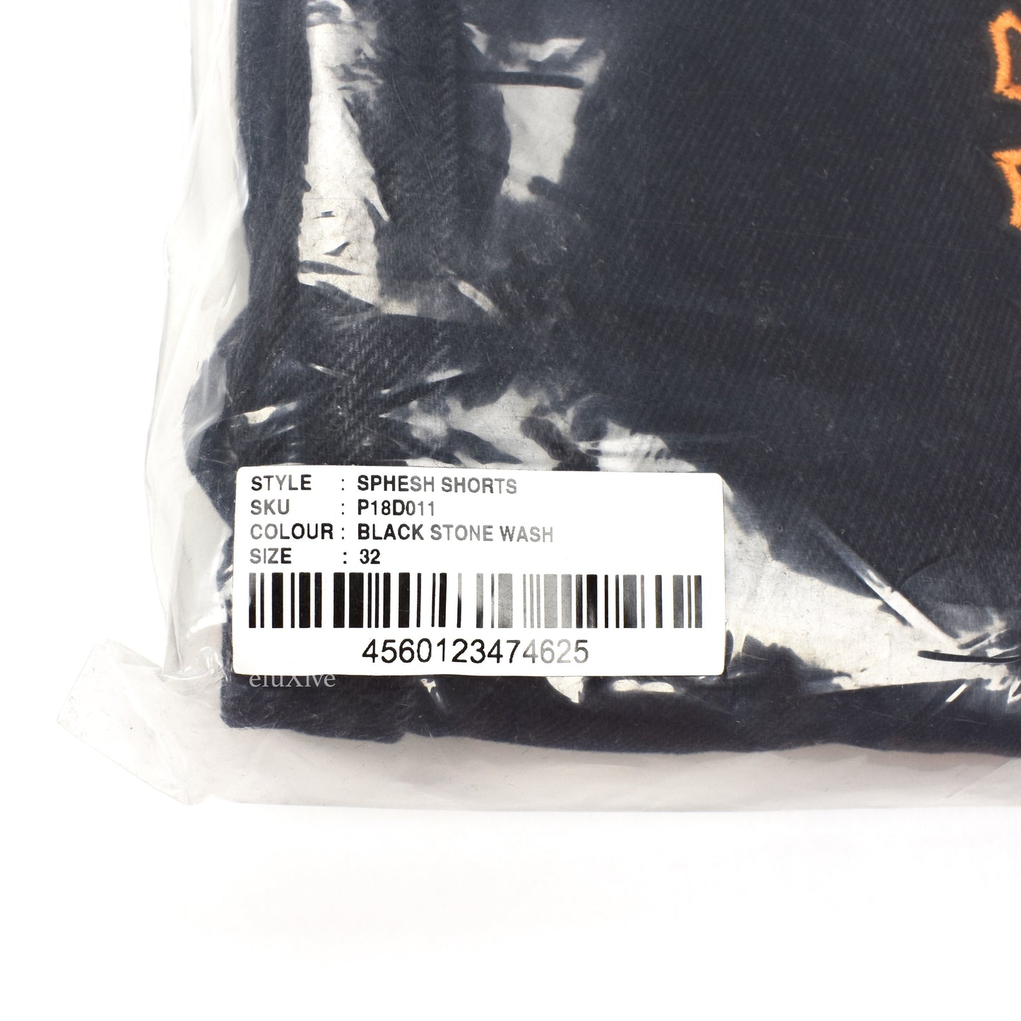 Palace - Snake Logo Embroidered 'Sphesh' Denim Shorts (Black)