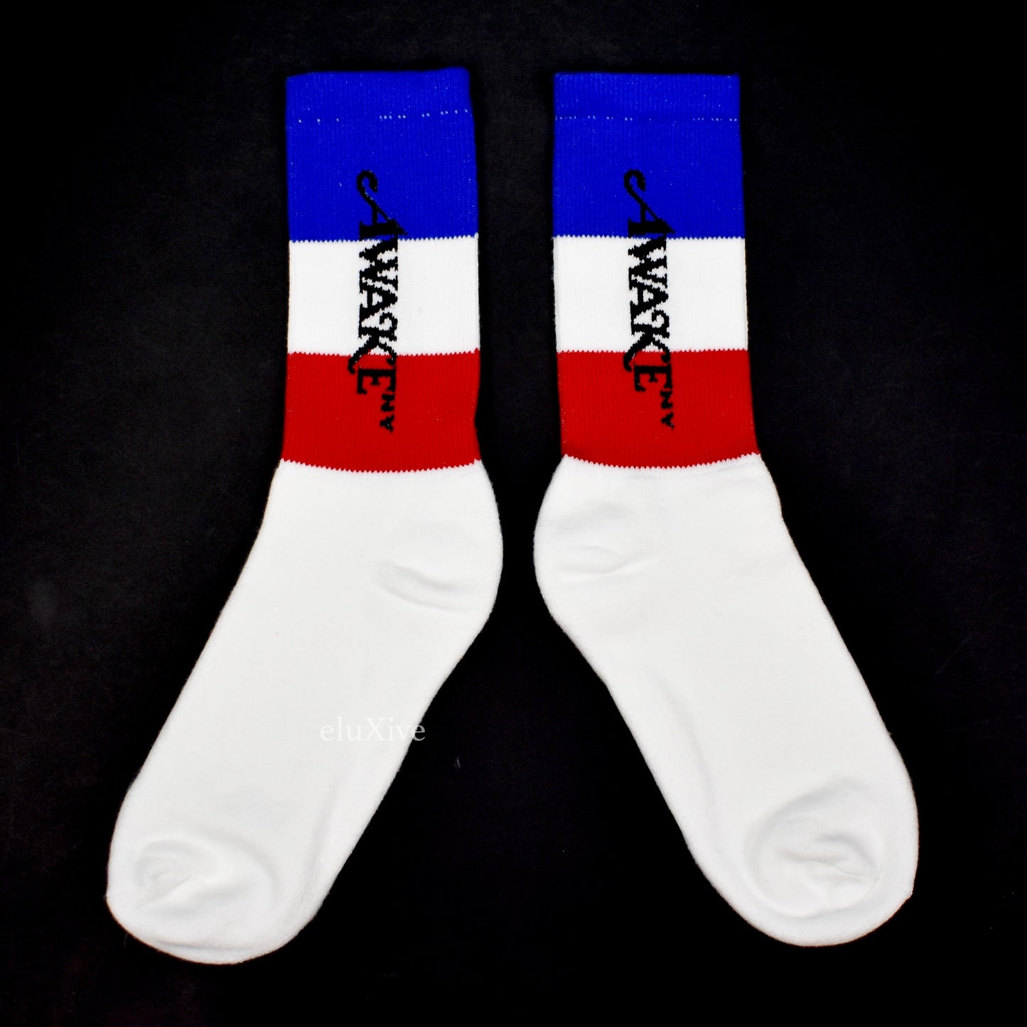 Awake NY - Red / White / Blue Stripe Logo Socks