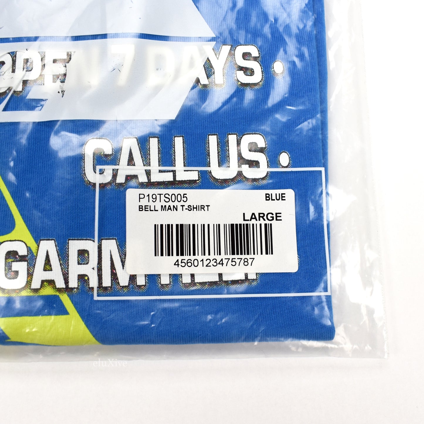 Palace - Bell Man Tri-Ferg Logo Phone Number T-Shirt (Blue)