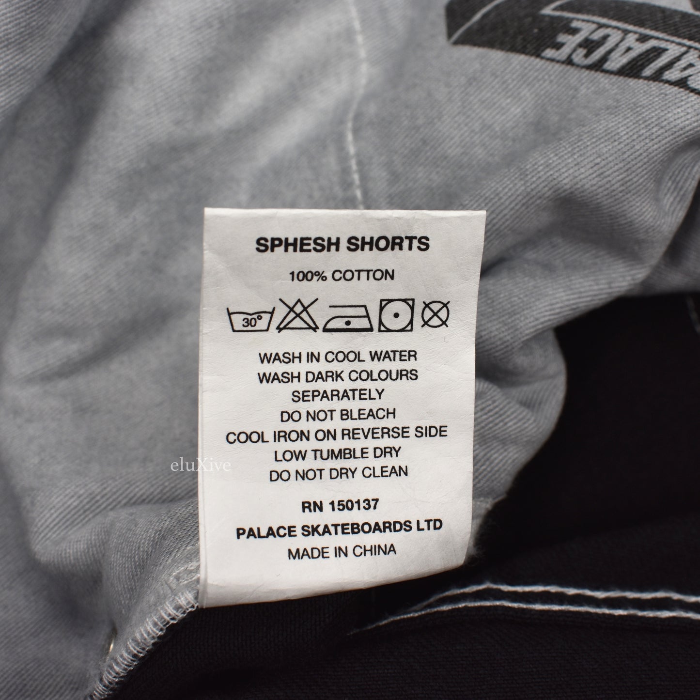 Palace - Snake Logo Embroidered 'Sphesh' Denim Shorts (Black)