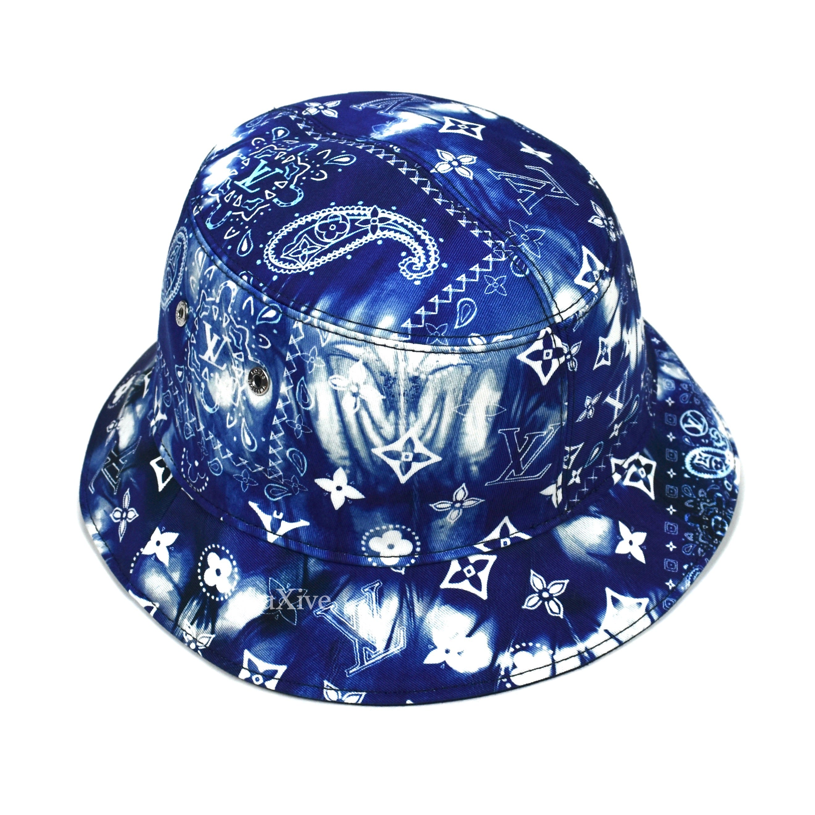 Louis Vuitton - Damier Azur Logo Bucket Hat – eluXive