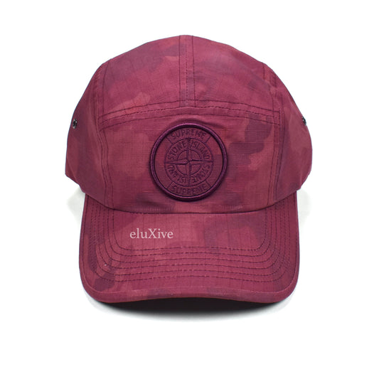 Supreme x Stone Island - Heat Reactive Ripstop Camo Logo Hat (Red)