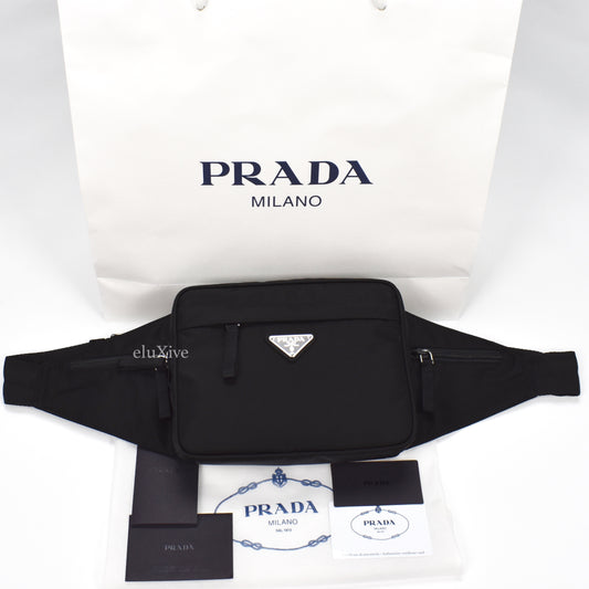 Prada - Black Nylon Rectangular Waist Bag