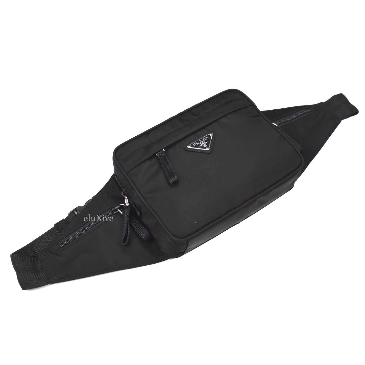 Prada - Black Nylon Rectangular Waist Bag