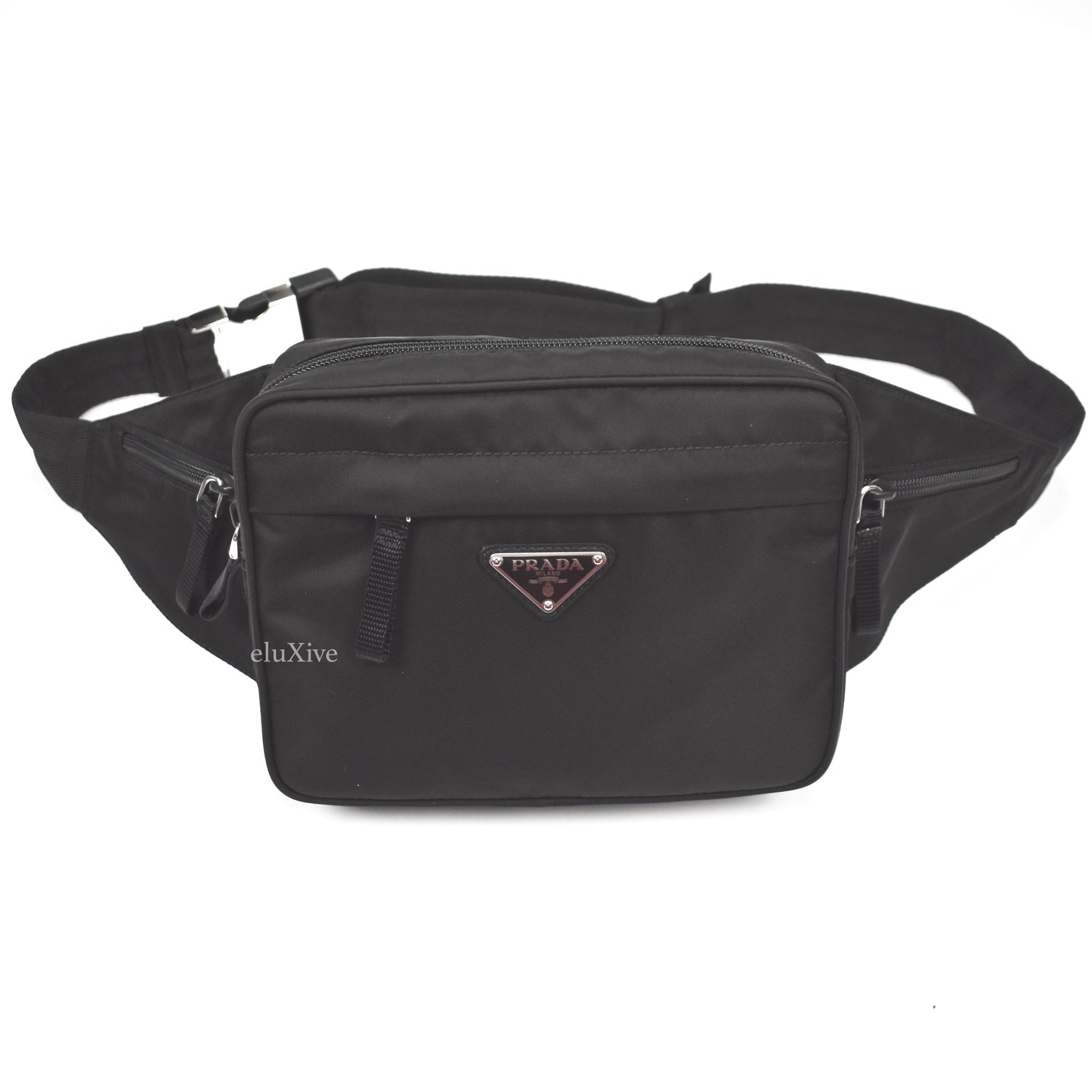 Prada - Black Nylon Rectangular Waist Bag