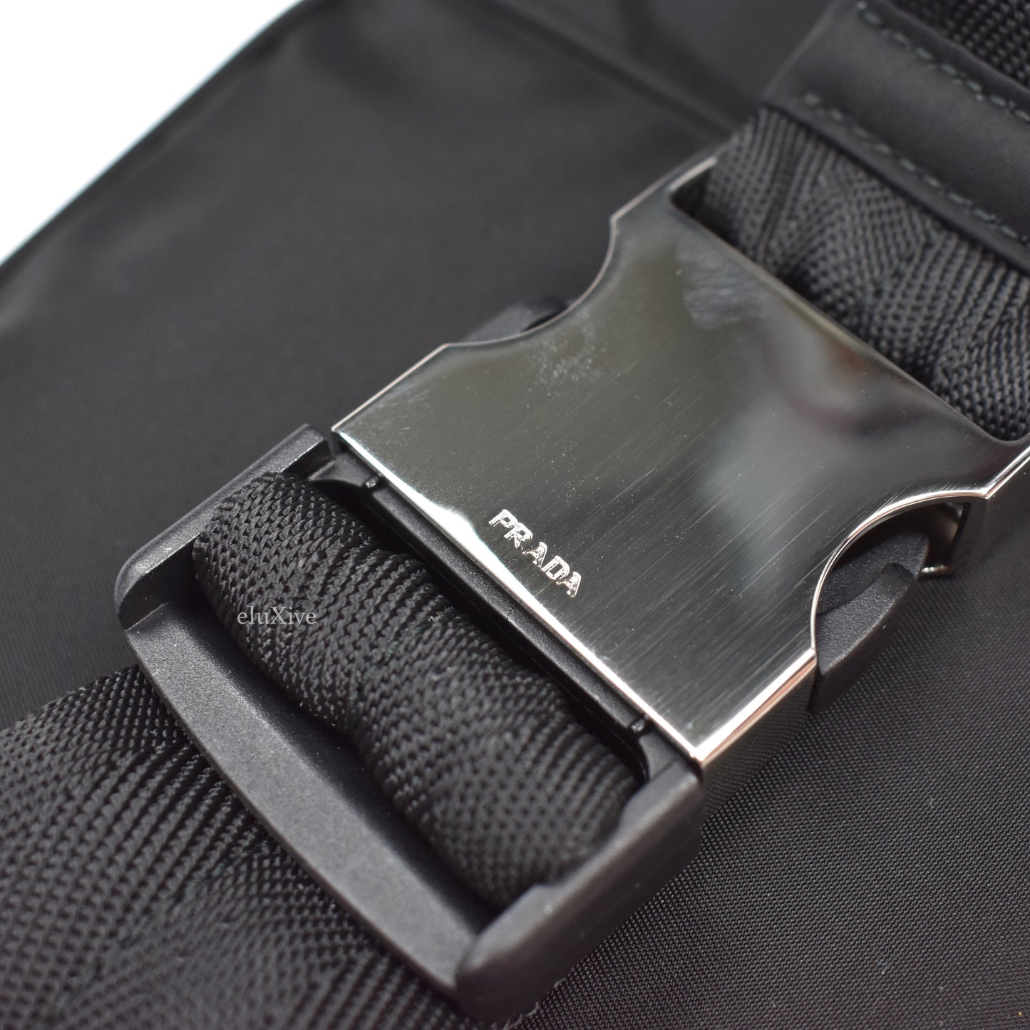 Prada - Black Nylon Rectangular Waist Bag